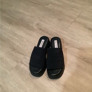 Steve Madden vintage y2k slinky platform black slide sandals